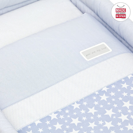 Culla X Di Legno Une Star Azzurro 55X87X74 Cm Casa e cucina/Arredamento/Cameretta bambini/Lettini per neonati e bambini/Culle basculanti La Casa Del Bebè - Napoli, Commerciovirtuoso.it