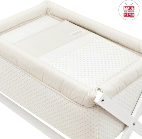 Culla X Di Legno Une Star Beige 55X87X74 Cm Casa e cucina/Arredamento/Cameretta bambini/Lettini per neonati e bambini/Culle basculanti La Casa Del Bebè - Napoli, Commerciovirtuoso.it