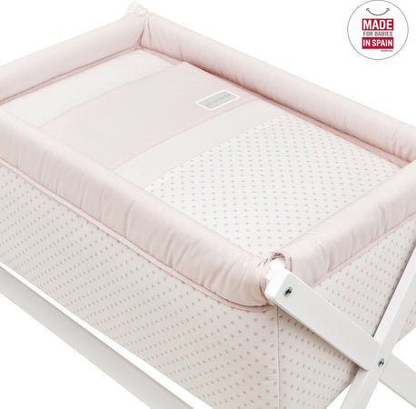 Culla X Di Legno Une Star Rosa 55X87X74 Cm Casa e cucina/Arredamento/Cameretta bambini/Lettini per neonati e bambini/Culle basculanti La Casa Del Bebè - Napoli, Commerciovirtuoso.it