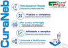 Curaneb aerosol a pistone portatile per bambini ed adulti - potente e silenzioso - completo di borsa per il trasporto ed accessori - tipo Nebula Curafarma