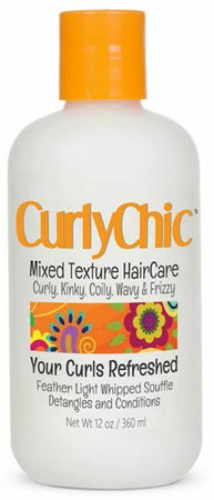 Curly Chic Your Curl Refresh 360 G Crema Condizionante per Capelli Ricci Non Appesantisce Con Burro Di Semi Di Mango, Oliva E Olio Di Nocciolo