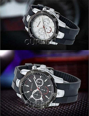 Curren-Orologi-Di-Lusso-Maschile-Quarzo-Cinturino-In-Silicone-Sport-Watch-8163