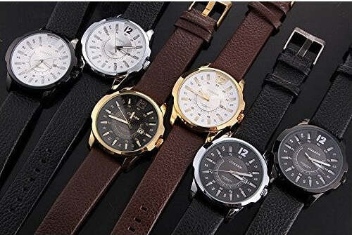 Curren Orologio Da Polso Da Uomo Al Quazo Cronografo Cinturino In Pelle Nero Moda/Uomo/Orologi/Orologi da polso Trade Shop italia - Napoli, Commerciovirtuoso.it