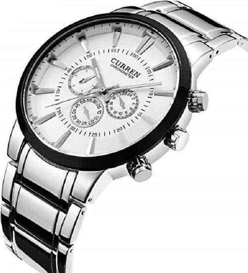 CURREN OROLOGIO SEMPLICE MODA UOMO ACCIAIO OROLOGIO DA POLSO QUADRANTE NERO Moda/Uomo/Orologi/Orologi da polso Trade Shop italia - Napoli, Commerciovirtuoso.it