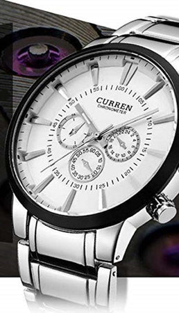 CURREN OROLOGIO SEMPLICE MODA UOMO ACCIAIO OROLOGIO DA POLSO QUADRANTE NERO Moda/Uomo/Orologi/Orologi da polso Trade Shop italia - Napoli, Commerciovirtuoso.it