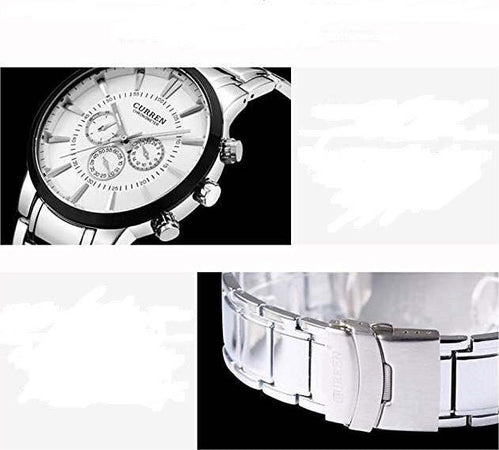 CURREN OROLOGIO SEMPLICE MODA UOMO ACCIAIO OROLOGIO DA POLSO QUADRANTE NERO Moda/Uomo/Orologi/Orologi da polso Trade Shop italia - Napoli, Commerciovirtuoso.it
