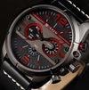 Curren-Uomo-Sport-Impermeabile-Cinturino-In-Pelle-Orologio-Da-Polso-8259-Nero