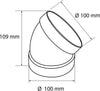 Curva a 45 ° per tubo aerazione canalizzata sezione Tonda in ABS Fai da te/Prodotti per la costruzione/Riscaldamento e raffreddamento/Registri griglie e sfiatatoi La Zappa - Altamura, Commerciovirtuoso.it