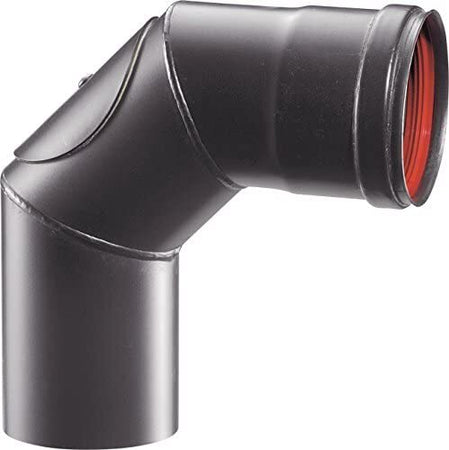 Curva a gomito con ispezione da 90° per canna fumaria stufa a pellet in acciaio Fai da te/Caminetti e accessori/Accessori per caminetto/Tubi di scarico La Zappa - Altamura, Commerciovirtuoso.it