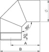 Curva a gomito per canna fumaria stufa a legna in acciaio nero da 2 mm Fai da te/Caminetti e accessori/Accessori per caminetto/Tubi di scarico La Zappa - Altamura, Commerciovirtuoso.it