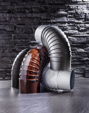 Curva a gomito per canna fumaria stufa a legna in lamiera di acciaio porcellanato Fai da te/Caminetti e accessori/Accessori per caminetto/Tubi di scarico La Zappa - Altamura, Commerciovirtuoso.it