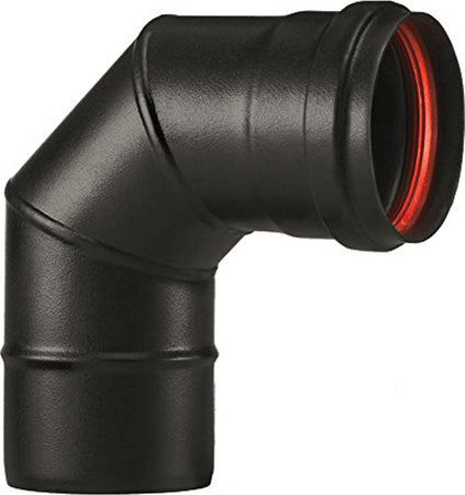 Curva a gomito per canna fumaria stufa a pellet in acciaio nero da 1,6 mm Fai da te/Caminetti e accessori/Accessori per caminetto/Tubi di scarico La Zappa - Altamura, Commerciovirtuoso.it