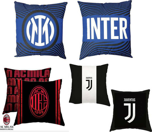 Cuscini-arredo-per-letto-divano-cameretta-40x40-imbottiti-prodotti-ufficiali-milan-ac-juvntus-fc-inter-Milan-Inter-Juventus