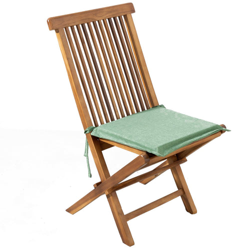 Cuscino Resinato con Pattina e Laccetti per sedia da giardino sfoderabile 40 cm Made in Italy