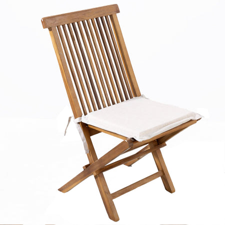 Cuscino Resinato con Pattina e Laccetti per sedia da giardino sfoderabile 40 cm "Made in Italy"
