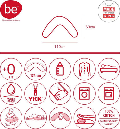 Cuscino Allattamento Ergo 16X110X63 Cm Be Lion Grigio Prima infanzia/Maternità/Cuscini per il corpo e maternità La Casa Del Bebè - Napoli, Commerciovirtuoso.it