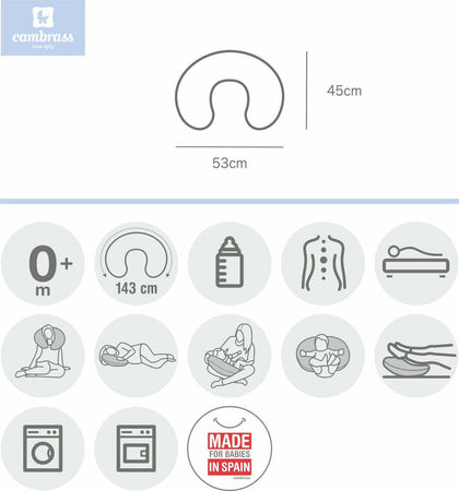 Cuscino Allattamento Piccolo 53X45X10 Cm Star Grigio Prima infanzia/Maternità/Cuscini per il corpo e maternità La Casa Del Bebè - Napoli, Commerciovirtuoso.it