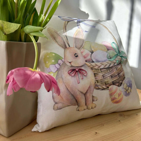 Cuscino-arredo-100%-cotone-double-face-a-tema-Pasquale-completo-di-imbottitura-sfoderabile-con-zip-Mon-Amour-made-in-italy