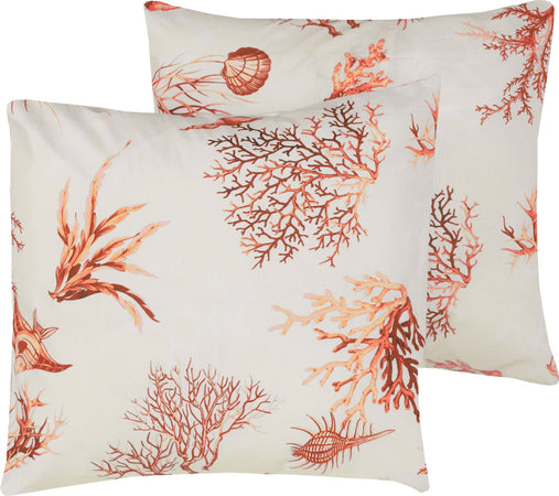 Cuscino-Arredo-Bifaccia-100%-cotone-Made-in-Italy-Coralli-Rosso-/-Naturale-60x60cm