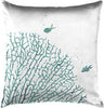 Cuscino-Arredo-Bifaccia-100%-Cotone-Made-In-Italy-Coralli-Tre-Pesci-Azzurro-/-Naturale-40x40cm
