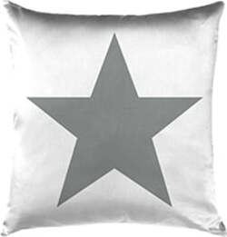 Cuscino-Arredo-Bifaccia-100%-cotone-Made-in-Italy-Stelle-Grigio-40x40cm