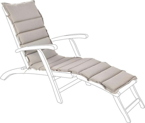 Cuscino per lettino grigio trapuntato 176 x 50 cm giardino ed esterno Giardino e giardinaggio/Arredamento da giardino e accessori/Cuscini/Cuscini per divani Decor Space - Altamura, Commerciovirtuoso.it