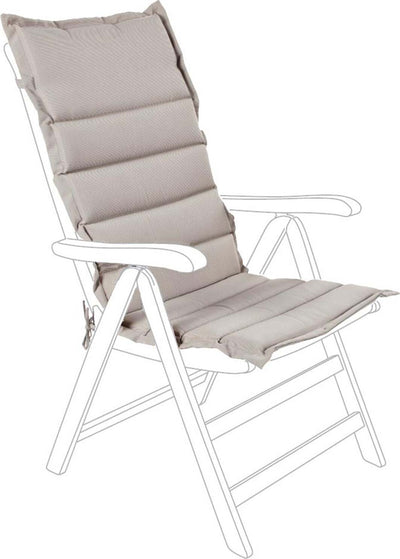 Cuscino per sedia a sdraio trapuntato con schienale alto idrorepellente per interno ed esterno Giardino e giardinaggio/Arredamento da giardino e accessori/Cuscini/Cuscini per sedie da giardino Decor Space - Altamura, Commerciovirtuoso.it