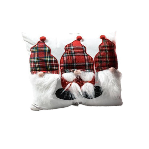 Cuscino natalizio con babbi natali per decorazioni natalizie 42 x 42 cm