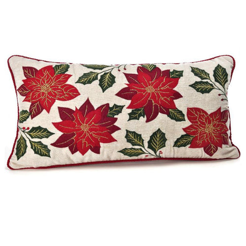 Cuscino in velluto Stella di Natale per decorazioni natalizie 35 x 60 cm