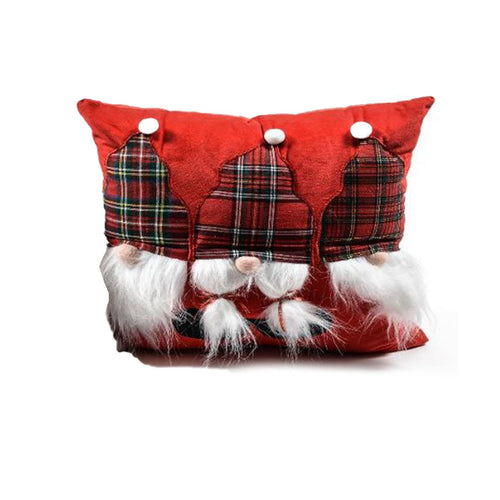 Cuscino natalizio con babbi natali per decorazioni natalizie 42 x 42 cm