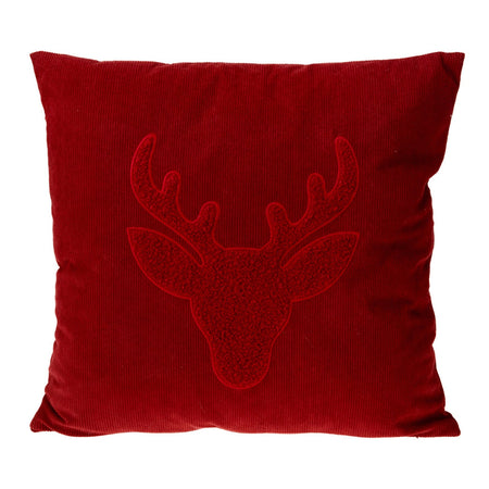 Cuscino natalizio in corduroy tinta unita per letto e divano 45 x 45 cm
