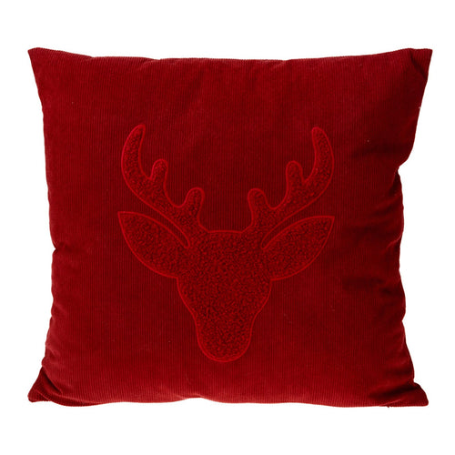 Cuscino natalizio in corduroy tinta unita per letto e divano 45 x 45 cm
