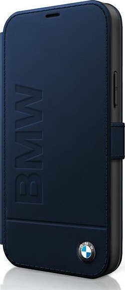custodia-a-libro-bmw-iphone-12-pro-max-blu-vera-pelle