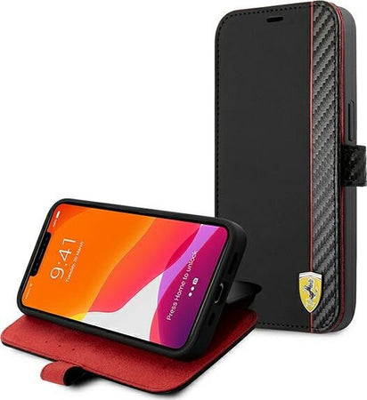 custodia-a-libro-ferrari-iphone-13-pro-nera