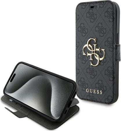 custodia-a-libro-guess-iphone-15/14/13--grey