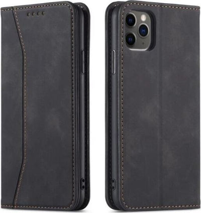 custodia-a-libro-iphone-11-pro-max-con-porta-carte-di-credito-chiusura-magnetica-nera