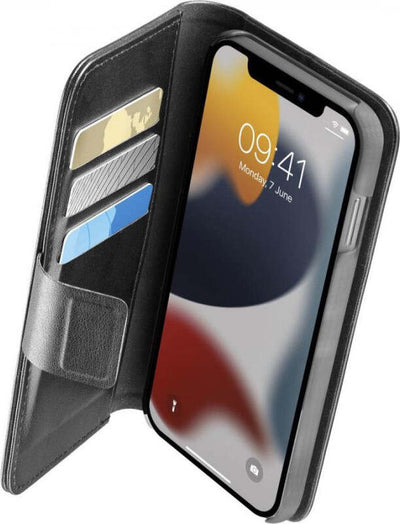 custodia-a-libro-iphone-16-nera-con-porta-carte-di-credito