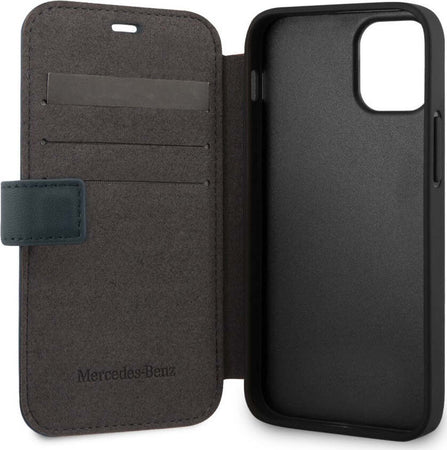 custodia-a-libro-mercedes-iphone-12-pro-max-blu-vera-pelle