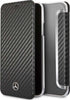 custodia-a-libro-mercedes-iphone-xback-trasparente-front-effetto-carbonio