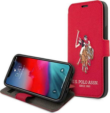 custodia-a-libro-u.s.-polo-iphone-12-mini-rossa