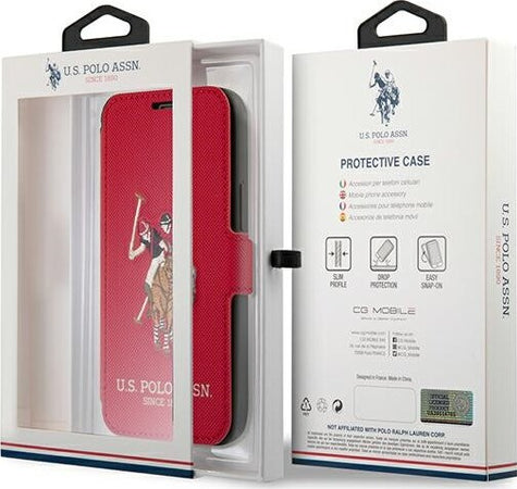 custodia-a-libro-u.s.-polo-iphone-12-mini-rossa