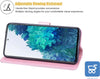 Custodia a Portafoglio per Motorola Moto G200 5G Case in Pelle Goffrata con Motivo Floreale Colore Rose Gold