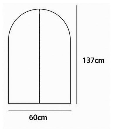 Custodia Copriabito Fodera Indumenti Giacca Cappotto Con Cerniera 60x137cm 87417