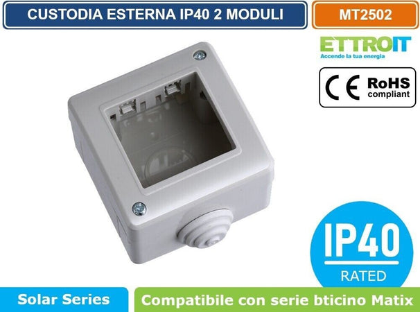 CUSTODIA-ESTERNA-IDROBOX-2-MODULI-IP40-COMPATIBILE-SERIE-BTICINO-MATIX---ETTROIT