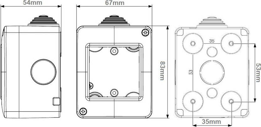 CUSTODIA-ESTERNA-IDROBOX-2-MODULI-IP40-COMPATIBILE-SERIE-BTICINO-MATIX---ETTROIT