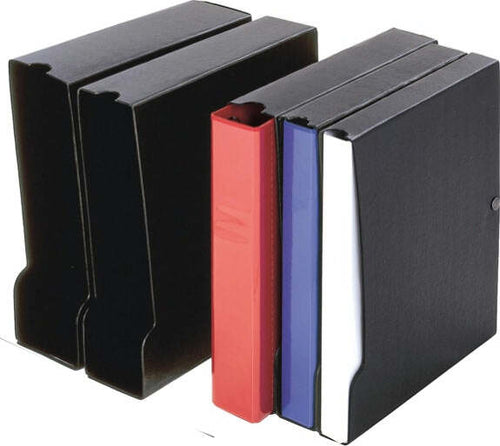 Custodia per raccoglitore 100 - 22x30 cm - dorso 13 5 cm - A4 - nero - Sei Rota Cancelleria e prodotti per ufficio/Archivio ufficio e accessori per scrivania/Accessori da scrivania e archiviazione/Porta raccoglitori Eurocartuccia - Pavullo, Commerciovirtuoso.it