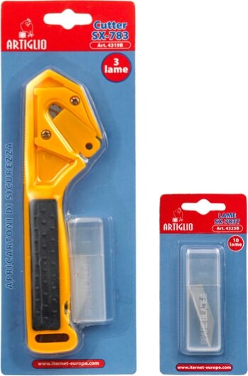 Cutter apricartoni SX 783 - 3 lame di ricambio incluse - Artiglio Fai da te/Utensili elettrici e a mano/Utensili a mano/Coltelli/Coltelli multiuso Eurocartuccia - Pavullo, Commerciovirtuoso.it
