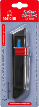 Cutter SX 12 6 - lama a rientro automatico - Artiglio Fai da te/Utensili elettrici e a mano/Utensili a mano/Coltelli/Coltelli multiuso Eurocartuccia - Pavullo, Commerciovirtuoso.it