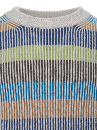 Gran Sasso Maglione Girocollo Multicolor in Cashmere da uomo