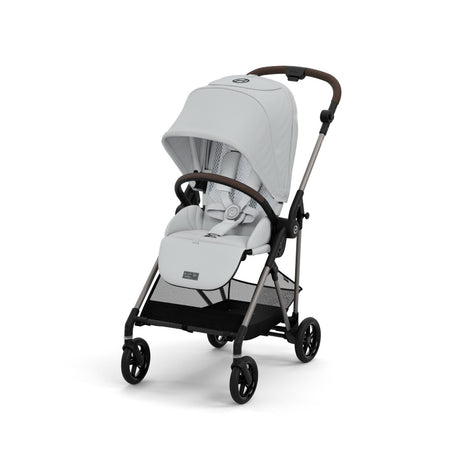 Passeggino Cybex Gold Melio Tpe e Manico Pelle-Fog Grey